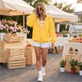 thumbnail image 4 of Women's Hooded Zip Up Sweatshirt Fleece Jacket Casual Long Sleeve Pullover Hoodie Coat Outerwear Winter Fall Fashion Loose Fit Full Zipper Pocket Tops, 4 of 6