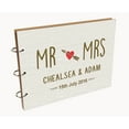 thumbnail image 7 of Darling Souvenir Personalized Engraved Laser Cut Wedding Guest Book Wooden Cover Sign-in Book Registry Guestbook Scrapbook-D7, 7 of 7