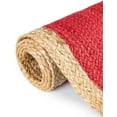 thumbnail image 3 of 2x16 Ft Red Jute Area Rug | Handmade | Solid Farmhouse Design | Natural Jute Rug for Living Room | Dining Room | Bedroom | Kitchen | Hallway | Entryway, 3 of 5