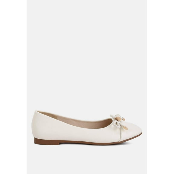 Moi Metallic Embellished Flat Ballerinas