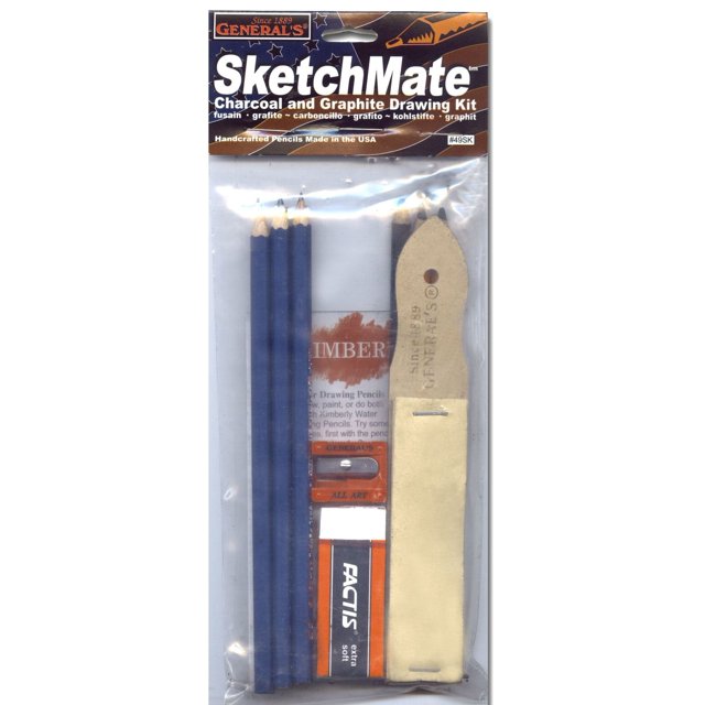 SketchMate charcoal and graphite drawing kit (pack of 3)