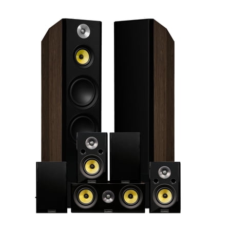Fluance Signature HiFi Surround Sound Home Theater 7.0 Channel Speaker System including 3-Way Floorstanding Towers Center Channel Surround and Rear Surround Speakers - Natural Walnut (HF70WR) - image 8