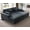 Grey, variant on VanAcc 93" Oversized Cloud Sofa for Two, Deep Seat Double Chaise Lounge with Lumbar Cushions and Wide Armrests, White Faux Fur Couch,White