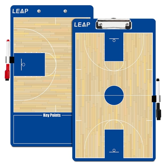 Tabla de Entrenador LEAP con Soporte y Marcadores Doble Cara para Baloncesto