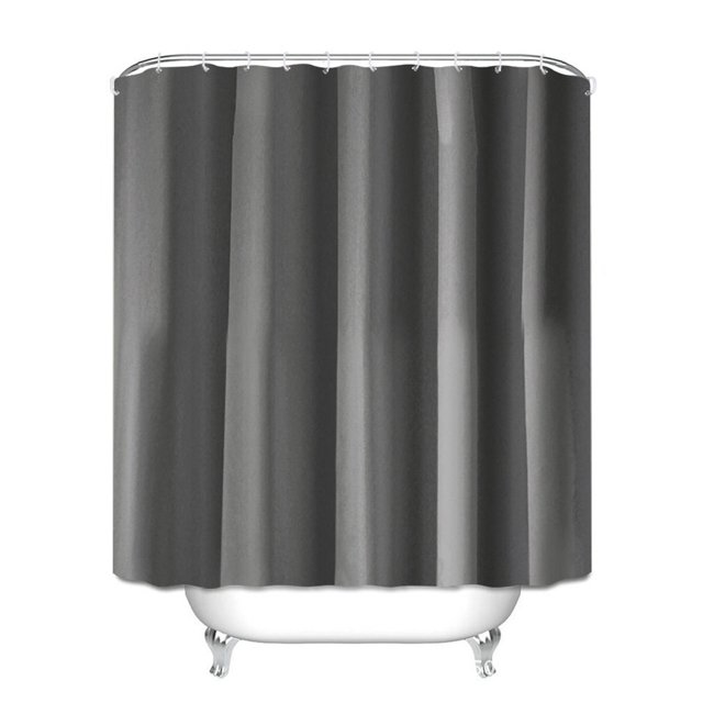 Cortinas de baño, cortina de baño minimalista moderna en gris y marrón, tela impermeable con 12 ganchos, cortina de ducha de poliéster grueso de 70 x 70 pulgadas