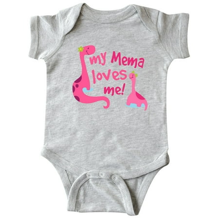 

Inktastic My Mema Loves Me Girls Gift Gift Baby Girl Bodysuit