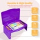 thumbnail image 2 of Mesa plegable plegable morada con compartimento de almacenamiento, 2 of 8