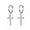 Cz Cross Earring - Silver, variant on 925 Sterling Silver Cross Dangle Drop Earrings Cross Huggie Hoop Earrings Jewelry Dainty Cross Hoop Earrings for Women Men