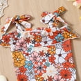 thumbnail image 5 of ZHUASHUM 1 Piece Bikini Swimwear For Toddler Girls Summer Ruffles Flowers Prints Beach Onesie Swimsuithot Pink,Size12-18 Months, 5 of 9