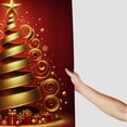 thumbnail image 3 of Shangniulu Shower Curtain for Bathroom with Hooks,Without Odor Polyester Fiber Material,Gold Xmas Tree Bathroom Decorative Shower Curtains Water Repellent Washable White, 3 of 7