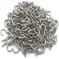 thumbnail image 5 of Minzimin 100 Pcs 1/2 Inch Screw-in Hooks Nickel Plated Metal Cup Hooks, Ceiling Hooks, 5 of 6