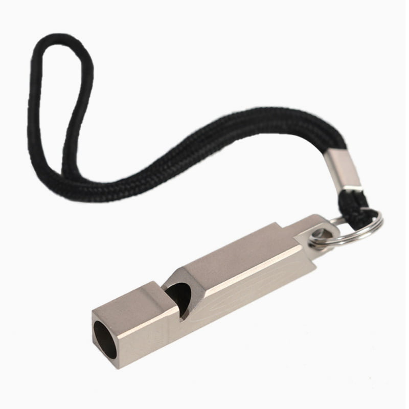Titanium Whistle Military Exploring Emergency Outdoor Camping Hiking Survival 