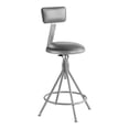 thumbnail image 2 of Home Square 6500 Series 24-30" Steel and Vinyl Padded Stool in Gray - Set of 3, 2 of 6