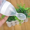thumbnail image 6 of Baby Silicone Squeeze Feeding Bottle Newborn Tableware Tools for Baby Infant Feeder with Dispensing Spoon, 6 of 11