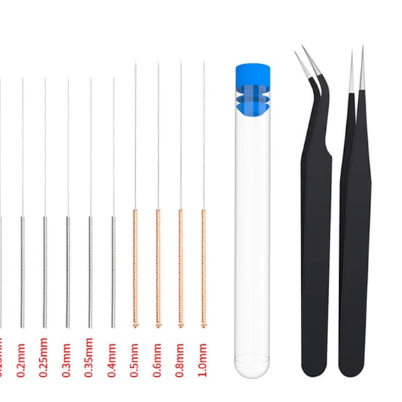 10 Pcs 3D Printer Nozzle Cleaning Kit - 2 Pcs Tweezers Cleaner, Stainless Steel Nozzle Cleaning Tool Kit