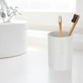 thumbnail image 5 of Pure Matte White Bathroom Tumbler - Polyresin Toothbrush Holder, Contemporary Style for Elegant Bathrooms, 5 of 7
