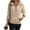 A006-Khaki, variant on Women Sherpa Fleece Pullover Quarter Zip Long Sleeve Fluffy Soft Sweaters Jacket Warm Winter Coats with Pockets