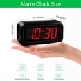 thumbnail image 2 of Reloj despertador digital KWANWA, batería de pared pequeña, 12/24 horas, LED, 2 of 5