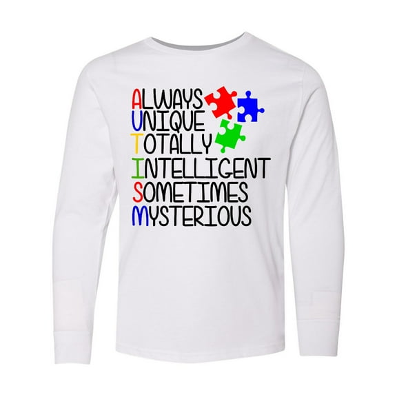 Inktastic Autism Awareness Acronym Long Sleeve Youth T-Shirt