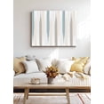 thumbnail image 4 of Teal Beige Brown Wall Art for Living Room,Canvas Picture Wall Decor for Bathroom Bedroom,Modern Oil Painting Striped Abstract Art Painting Artwork for Office Kitchen Hallway Dining Room Decor 16"x20", 4 of 8