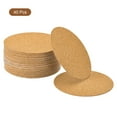 thumbnail image 3 of Uxcell Brown Softwood Self-Adhesive Cork Round Cork Tiles Backing Sheets Cork Coasters 40Pcs Brown 3.54" x 3.54", 3 of 5
