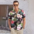 thumbnail image 7 of HAOMEILI Men's Hawaiian Shirt Short Sleeve Floral Button Down Shirts Tropical Holiday Beach Shirts, 7 of 7