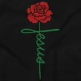 thumbnail image 2 of Christian Faith Jesus Rose Cross Men's Graphic T Shirt Tees Brisco Brands X, 2 of 6