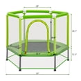 thumbnail image 2 of Arspjes 55'' Trampoline for Kids,Indoor Outdoor Mini Trampoline with Safety Enclosure Net and Balls,Small Trampoline Birthday Gifts for Boys and Girls,, 2 of 11