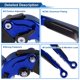 thumbnail image 4 of Palancas de freno y embrague cortas y largas para Kawasaki ZZR600 05-09, palanca de freno ajustable de motocicleta, aleación de aluminio, cabeza azul, mango negro, 4 of 6