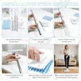thumbnail image 5 of Mini Lazy Mop, Towel Mop, with 1 pack Reusable Cloths,White, Small Bathroom Mop, Multi-Functional Towel Mop, Wet And Dry Use, 39.37 Inches,for House Wall Bathroom., 5 of 7