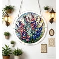 thumbnail image 1 of Patriotic Acrylic Suncatcher Stained Glass Style Window Hanging Ornament Independence Day Memorial Day Home Decor With Chain, 1 of 6