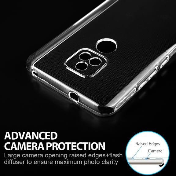 Xpm Case for Motorola Moto G Play 2021 Crystal Clear Transparent TPU Flexible Rubber Silicone Ultra Thin Slim Gel Soft Skin Cover for Moto G Play 2021