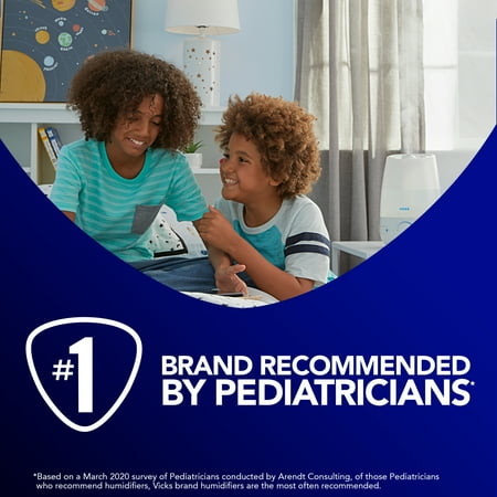 Vicks 1 Gallon Filter Free Cool Mist Humidifier, 400 Sq ft, White, VUL545