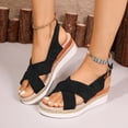 thumbnail image 6 of Women's Sandals Mix It Flip Flops for Women Sandals for Women Size 12ww Comfortable Walking Leather Sandal Women's Casual On Comfortable Beach Walking Shoes Outdoor Black 9, 6 of 9