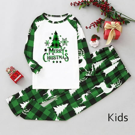 

Christmas Baby Kids Child Printed Top+Pants Family Matching Pajamas Set