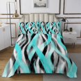 thumbnail image 1 of Erosebridal Abstract Stripe Coverlet Set King,Modern Lines Bedding Set,Contemporary Art Decor,Breathable,3 Pieces, 1 of 5