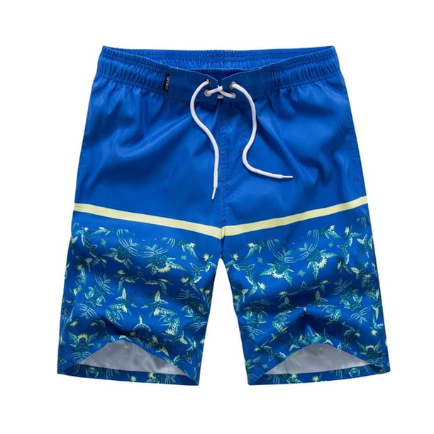 Puntoco Pantalones Cortos De Playa Para Hombre, Pantalones Cortos Estampados Con Bolsillo Con Cordón, Amarillo Xl, Pantalones Cortos Hombre
