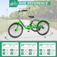 thumbnail image 5 of MOPHOTO 26" Adult Tricycles 3 Wheel 7 Speed Trikes with Large Basket for Outdoor Cycling Shopping, Exercise Men Women's Cruiser Bike (Green, 26inch), 5 of 8