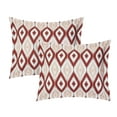 thumbnail image 3 of Chic Home Gabi 4-Piece Reversible Geometric Duvet Cover Set, Queen, Brick, 3 of 6