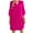 Hot Pink, variant on Diufon Women's Summer Casual Dresses V Neck Layer 3/4 Length Sleeve Dress Solid Color Dress
