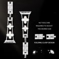 thumbnail image 2 of NYENElL Compatible for Apple Watch Bands 49mm 45mm 44mm 42mm 41mm 40mm 38mm, Women Glitter DiamondFour Leaf Clover Chain Strap for Apple Watch Series9/8/7/6/5/4/3/2/1/SE/Ultra Series, 2 of 5