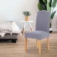 thumbnail image 1 of Funda elástica para silla medio envuelta gris claro perfecl Cubierta de asiento, 1 of 8