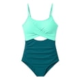 Bainana Girls One-Pieces Swimwear Child Color Block Sleeveless ...