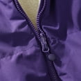 thumbnail image 6 of bbymog Puffer Jacket Men Solid Color Long Sleeve Oversized Winter Coat Full Zip Stand Up Collar Fleece Casual Outerwear with Pocket Purple M, 6 of 7