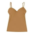 thumbnail image 2 of Women's Cotton Tank Top with Shelf Bra Adjustable Wider Strap Camisole, 2 of 3