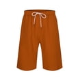 thumbnail image 3 of HCNTES Men's Board Shorts Bermuda Shorts Classic Elastic Waist Shorts with Drawstring(Orange,XL), 3 of 8