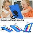 thumbnail image 7 of Dteck Kids Case For  iPad 11-inch (A16) 2025/iPad 10th Generation 10.9 inch 2022,Shockproof EVA Case with Rotatable Kickstand/Hand Grip/Shoulder Strap Kids Friendly Hybrid PC Cover,Blue, 7 of 7