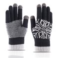 thumbnail image 2 of Gymnture 1 Pair Thicken Screen Touch Gloves Knitted Warm Gloves Windproof Winter Gloves for Outdoor Men (Black), 2 of 10