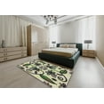 thumbnail image 5 of Ahgly Company Machine Washable Indoor Square Transitional Mocha Brown Area Rugs, 5' Square, 5 of 7