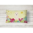 thumbnail image 2 of Carolines Treasures BB6091PW1216 Easter Eggs Bedlington Terrier Sandy Canvas Fabric Decorative Pillow, 12H x16W,, 2 of 3